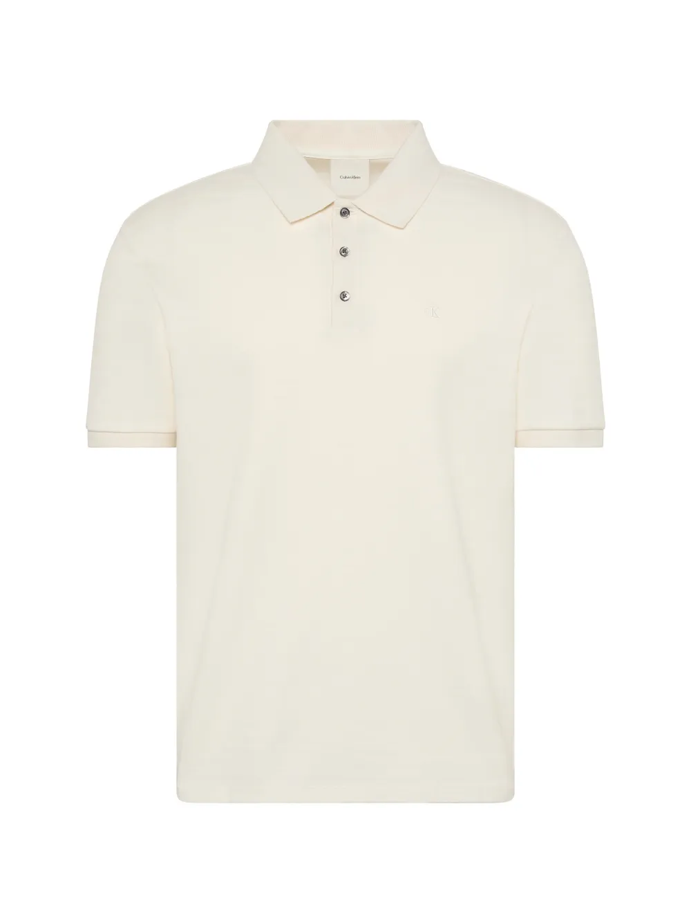 Calvin Klein logo-embroidered short-sleeve polo shirt - Toni neutri