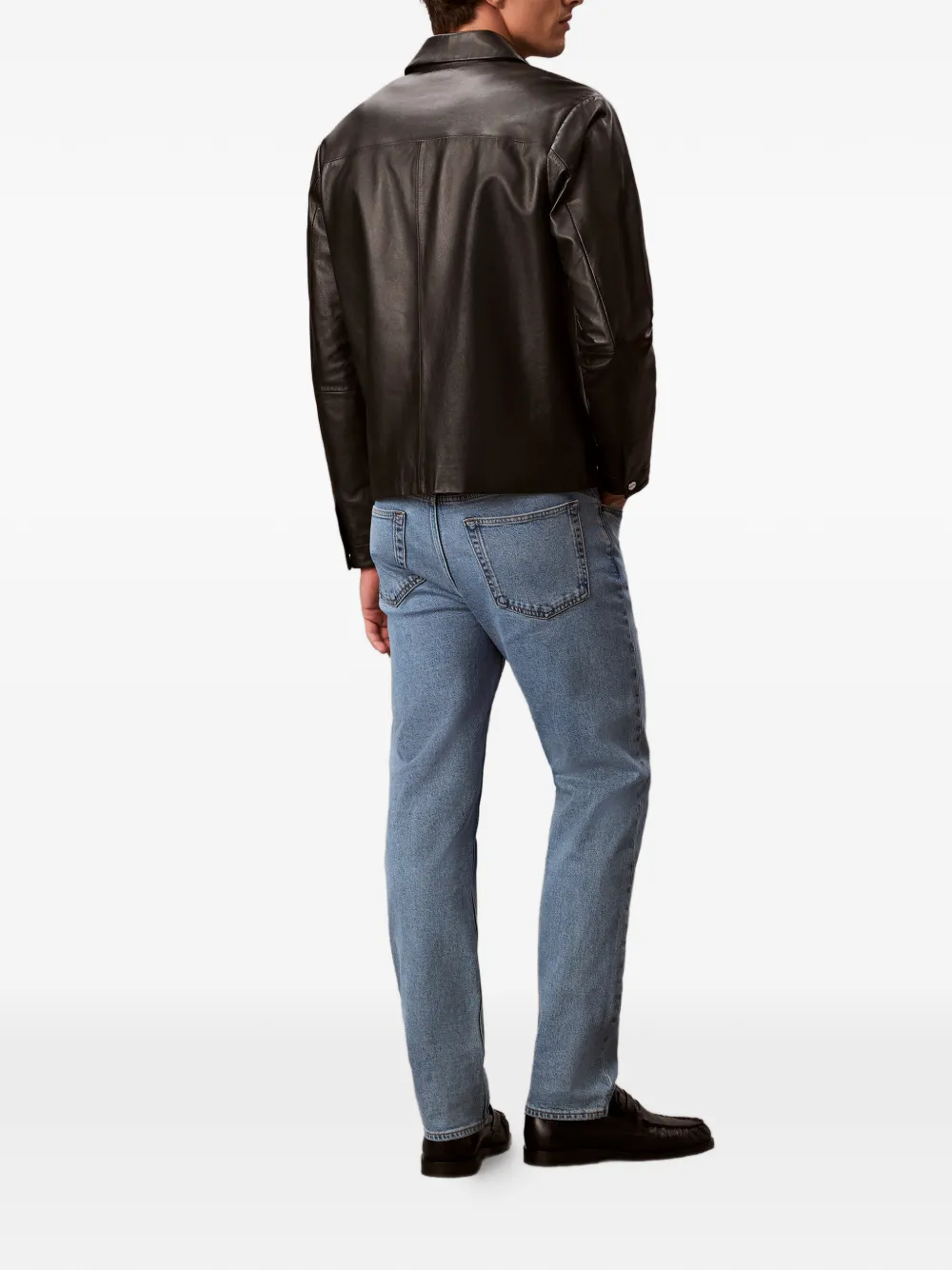  Calvin Klein Vaqueros Con Parche Del Logo - Azul 