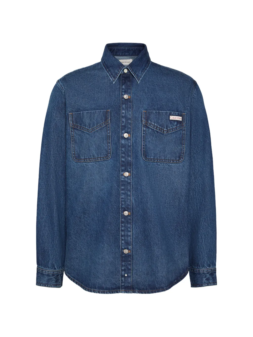 Calvin Klein 90's denim shirt jacket - Blu