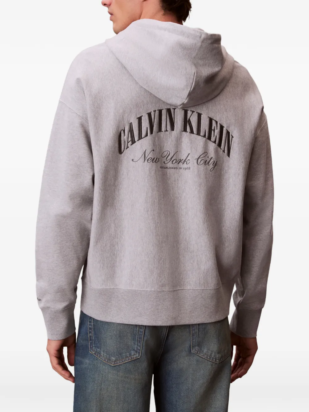 Calvin Klein Varisty hoodie met rits Grijs