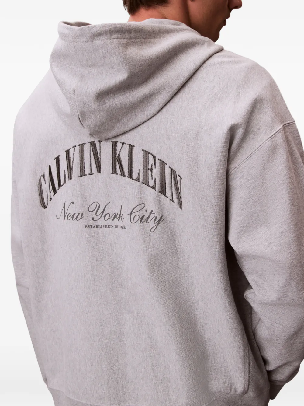 Calvin Klein Varisty hoodie met rits Grijs