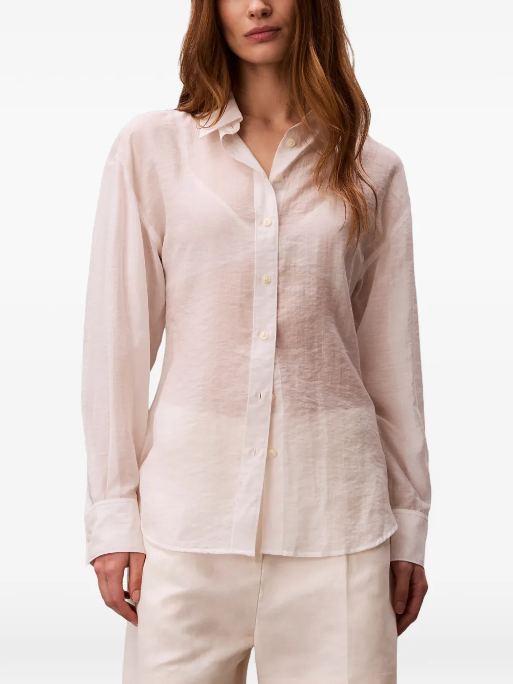 Calvin Klein Blouse met gedraaide achterkant Wit