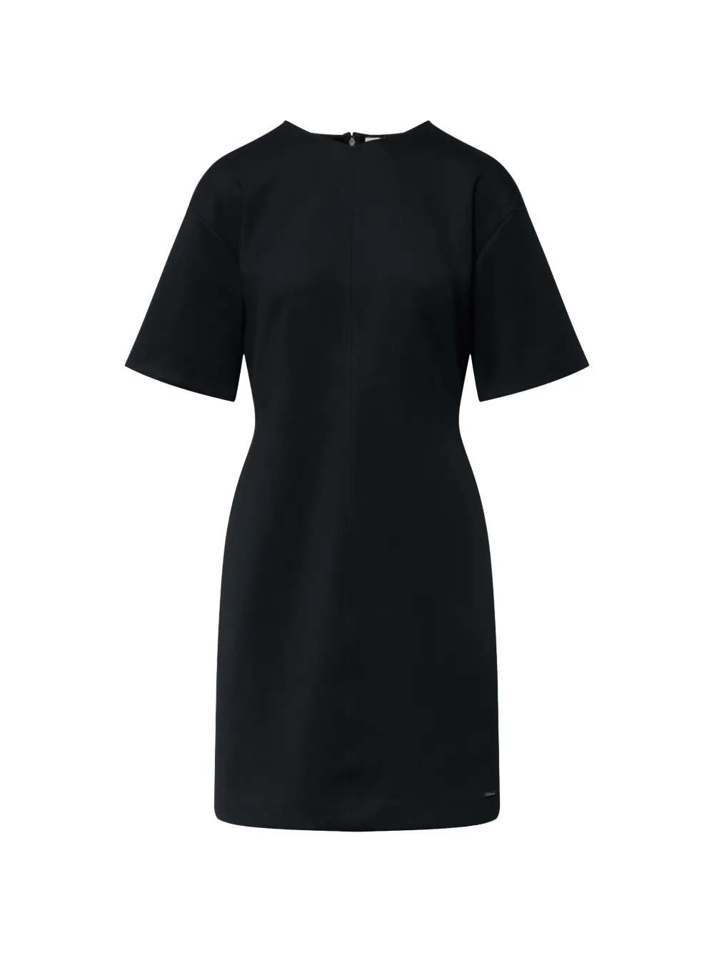 Calvin Klein short-sleeve V-neck dress - Schwarz