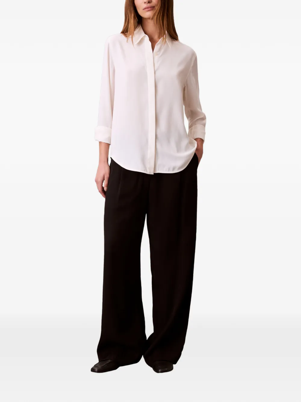 Calvin Klein Satijnen blouse Wit