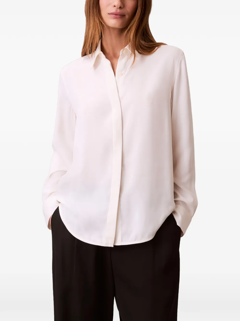 Calvin Klein Satijnen blouse Wit