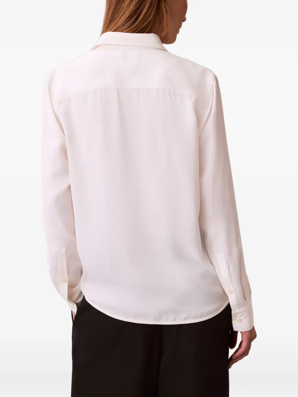 Calvin Klein Satijnen blouse Wit