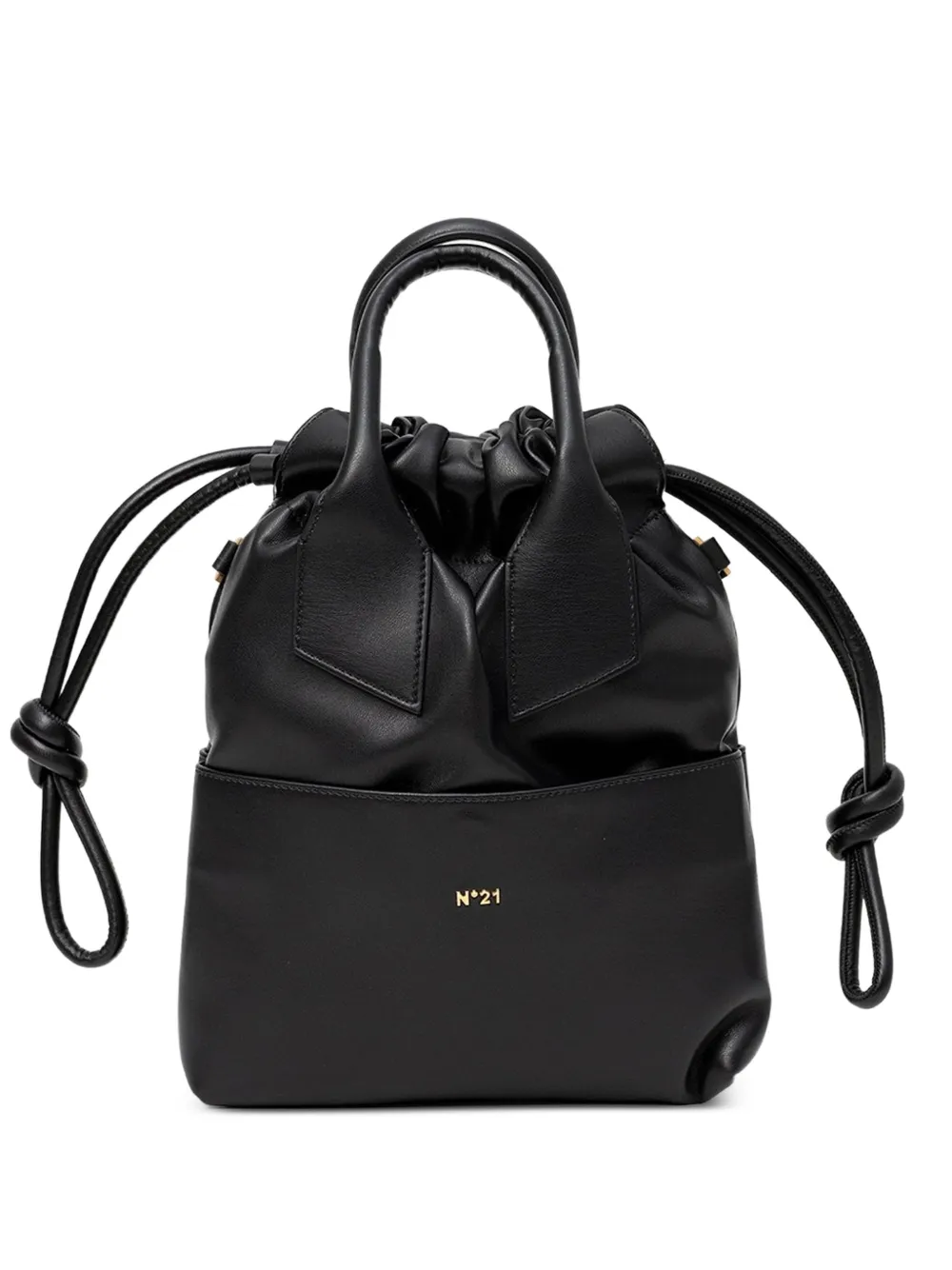Nº21 Borsa tote Eva con coulisse - Nero