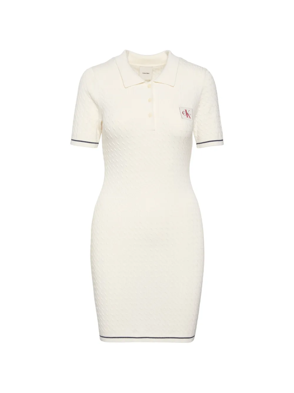 Calvin Klein cable-knit mini dress - Bianco
