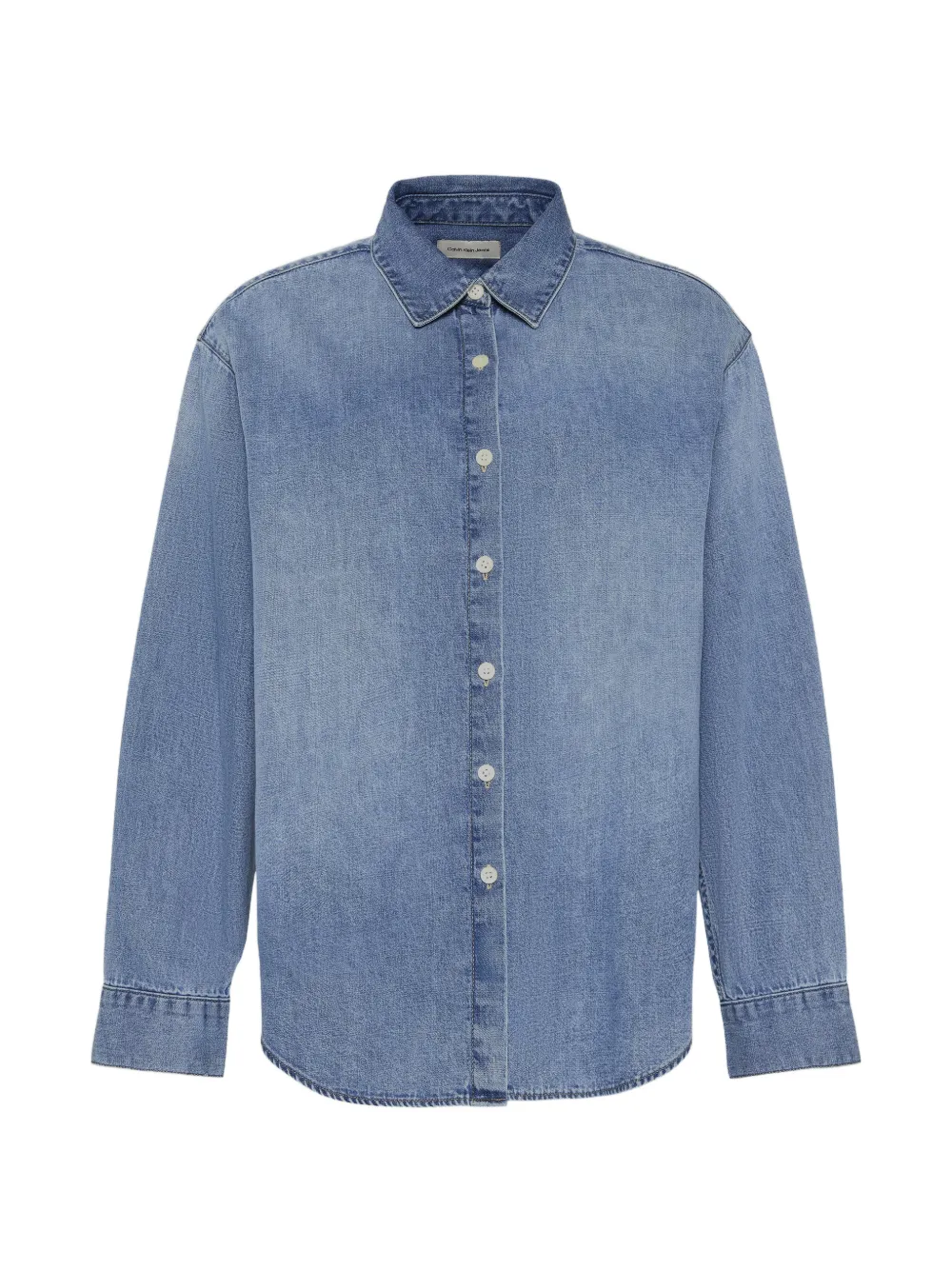 Calvin Klein button-down denim shirt - Blau