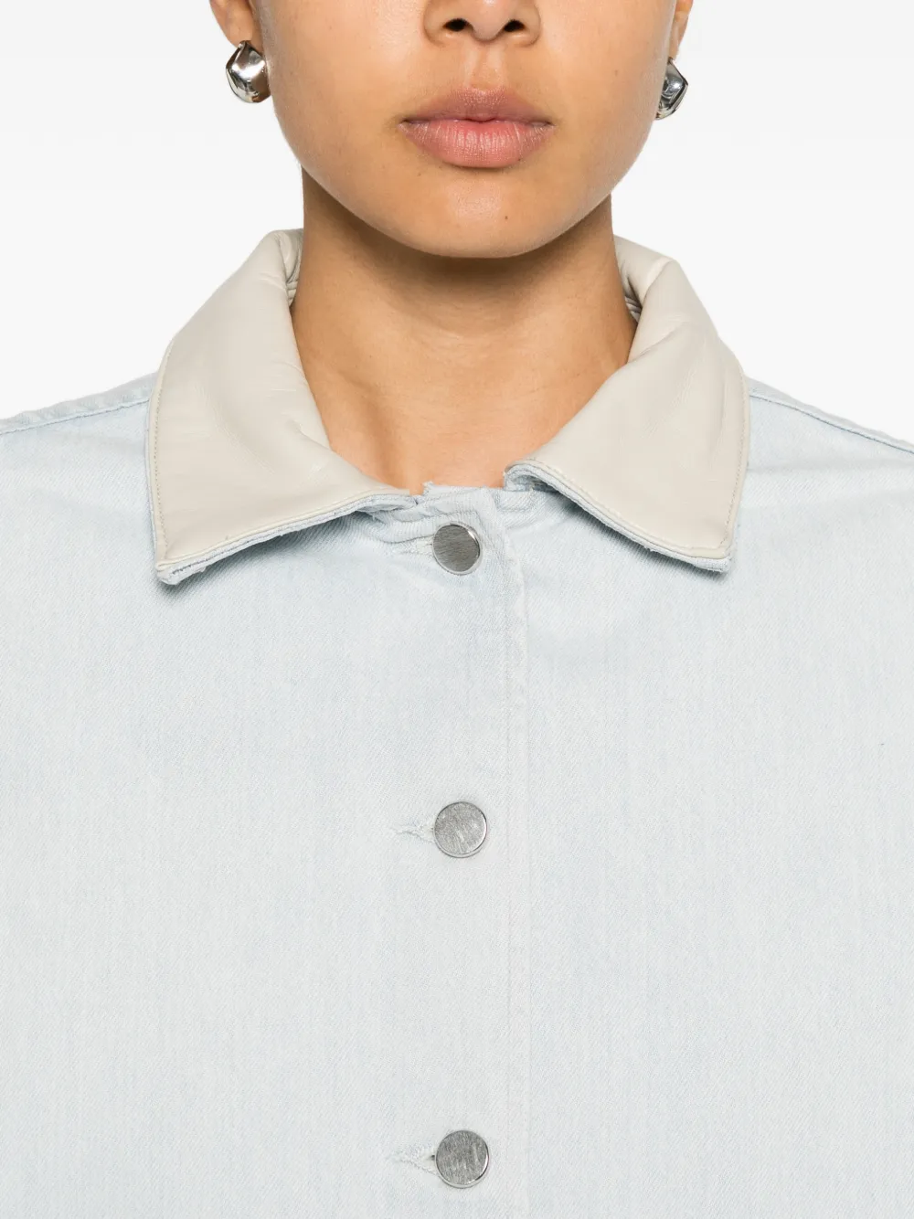 AGOLDE Denim jack met contrasterende kraag Blauw