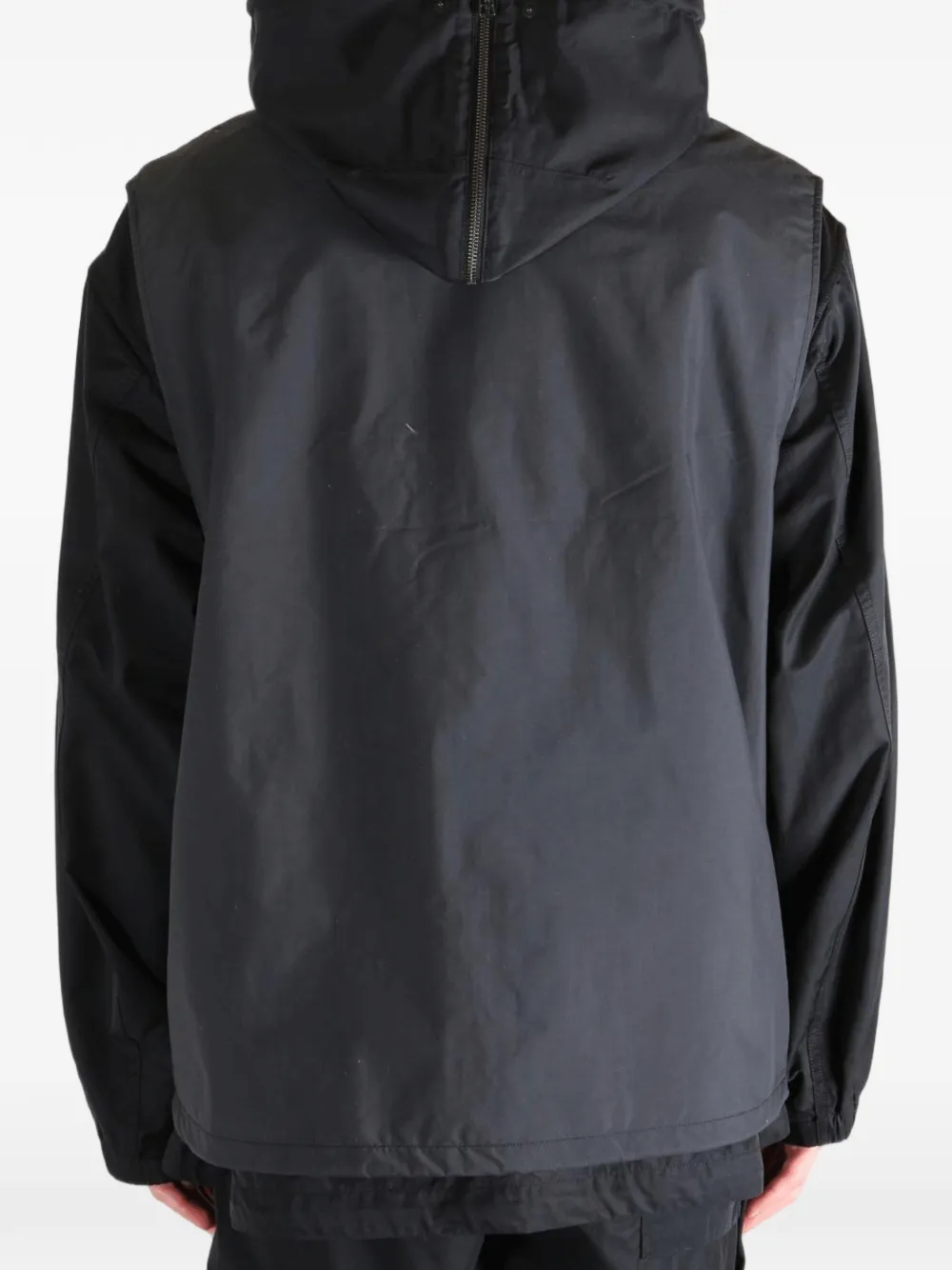 Nanamica Bodywarmer met capuchon en drukknopen Zwart
