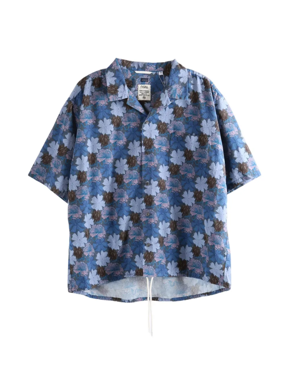 Nanamica Nanaloha floral-print short-sleeve shirt - Blu