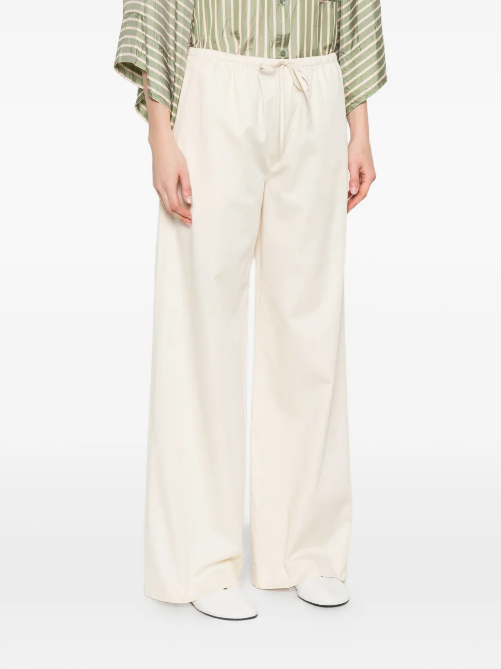 FRAME The Society broek met wijde pijpen Beige