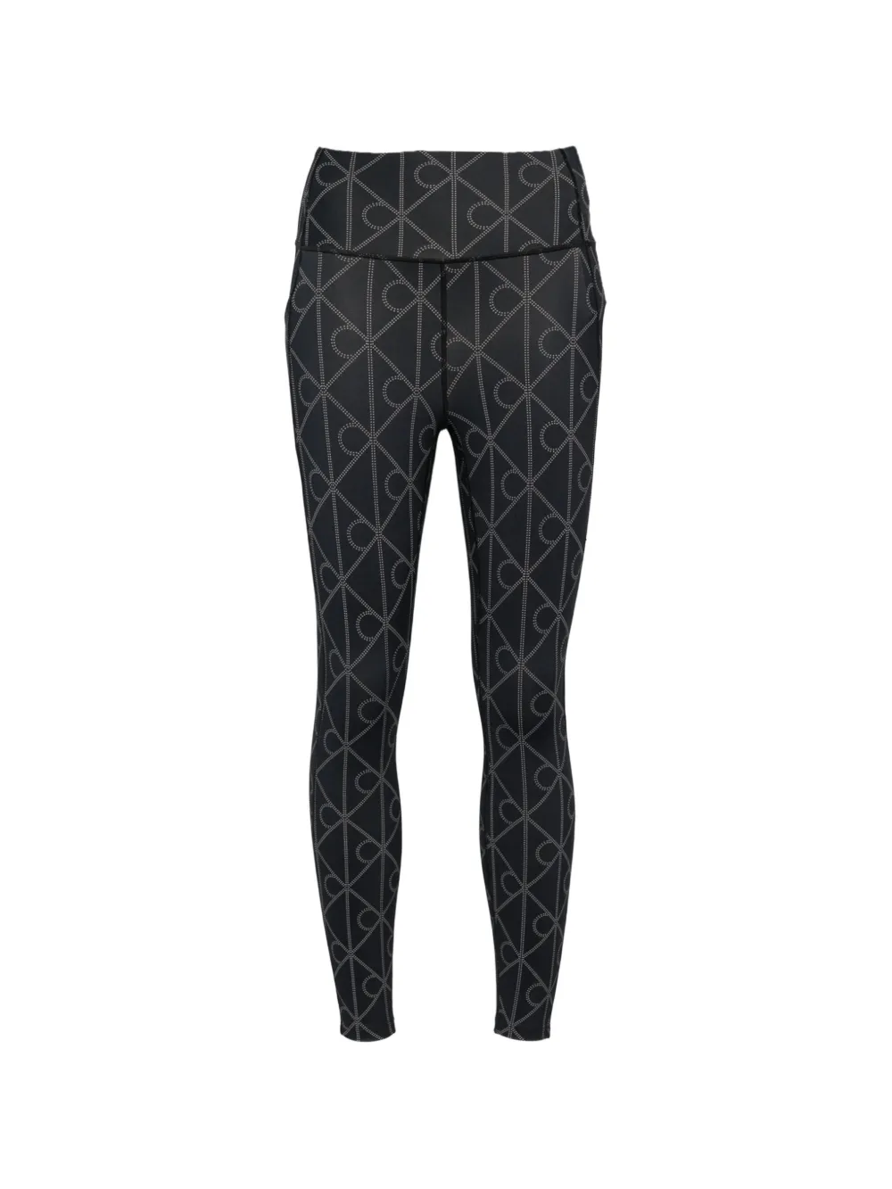 Calvin Klein monogram-print performance leggings - Schwarz