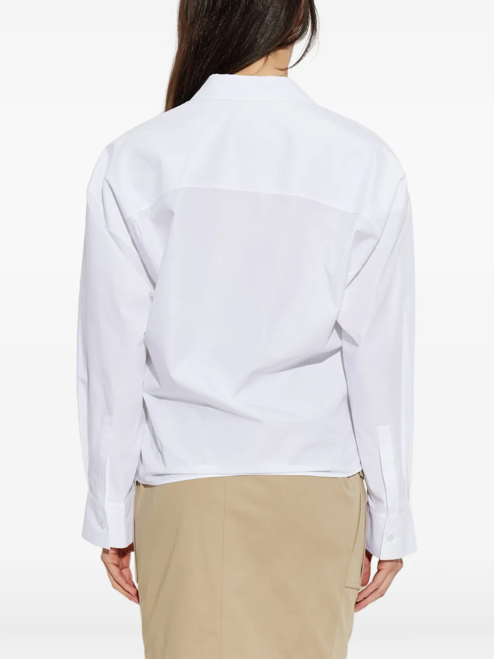 Balmain Katoenen wikkelblouse Wit