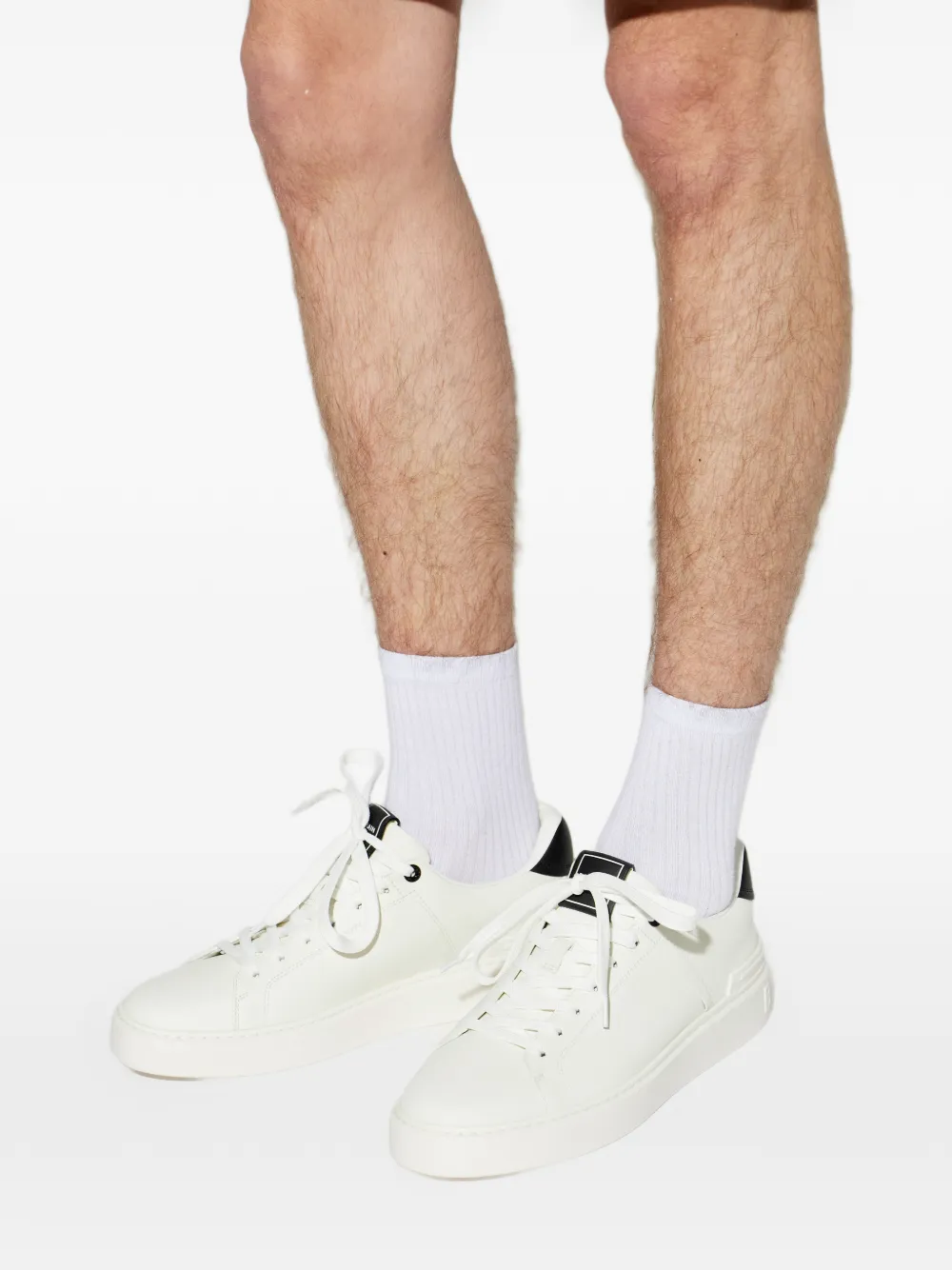 Balmain B-Court leather sneakers Wit