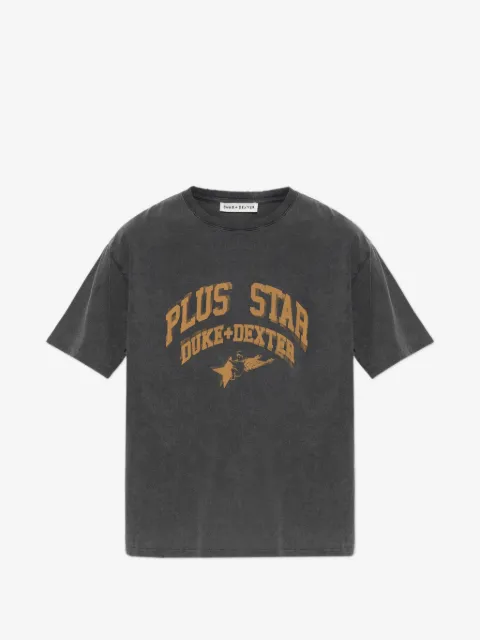 DUKE & DEXTER logo-print distressed T-shirt