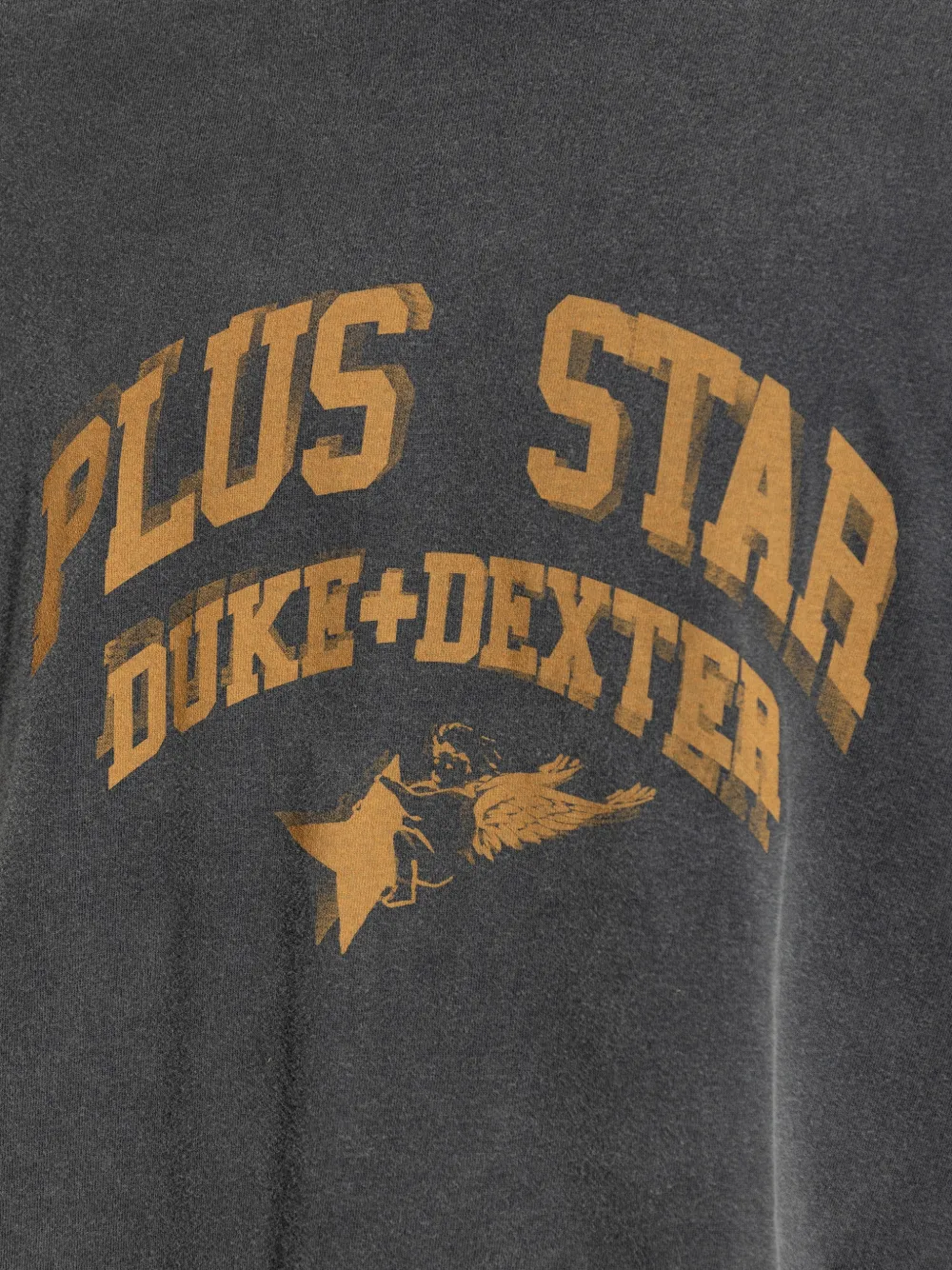 DUKE & DEXTER Gerafeld T-shirt met logoprint Grijs