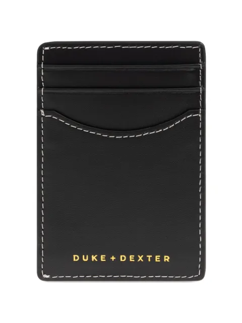 DUKE & DEXTER Dean cherry-print leather cardholder