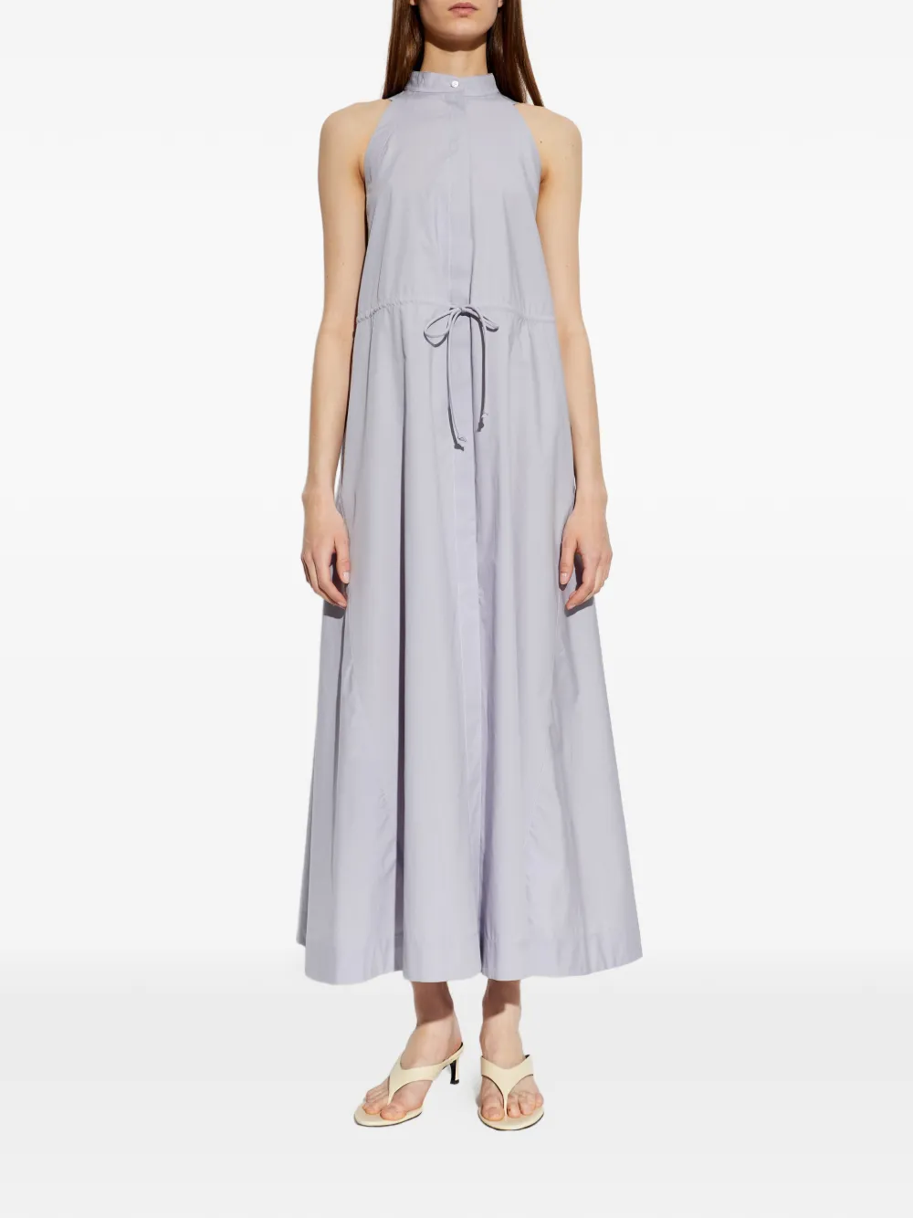 Emporio Armani Jurk met halternek en trekkoordtaille Paars