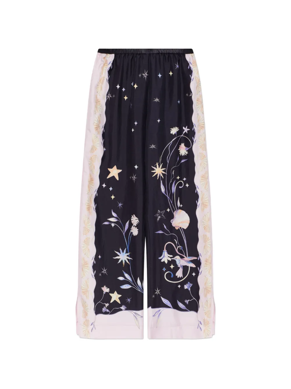 Forte Forte celestial-print wide-leg trousers - Black