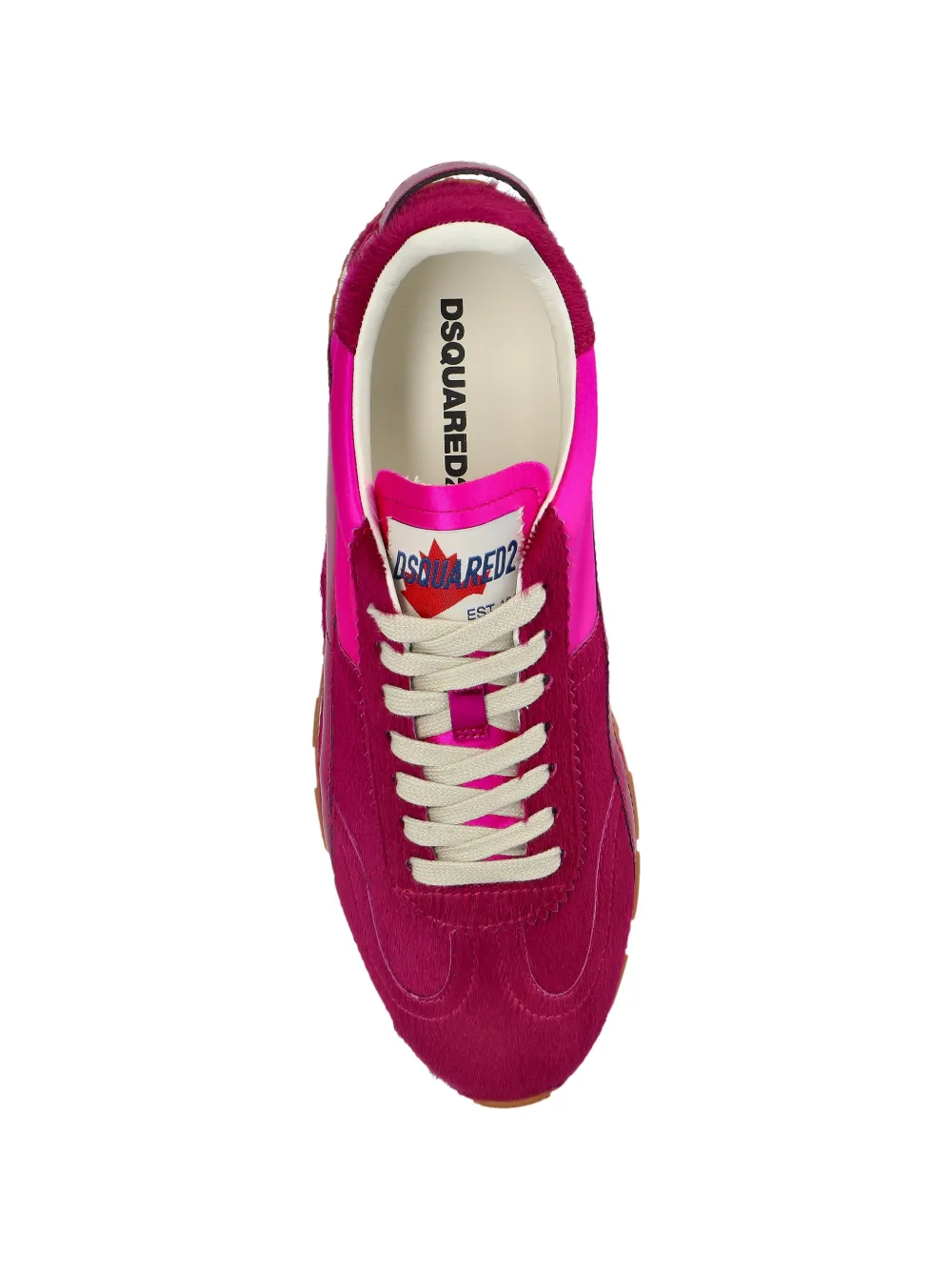 DSQUARED2 DC-642 pony-hair sneakers Roze