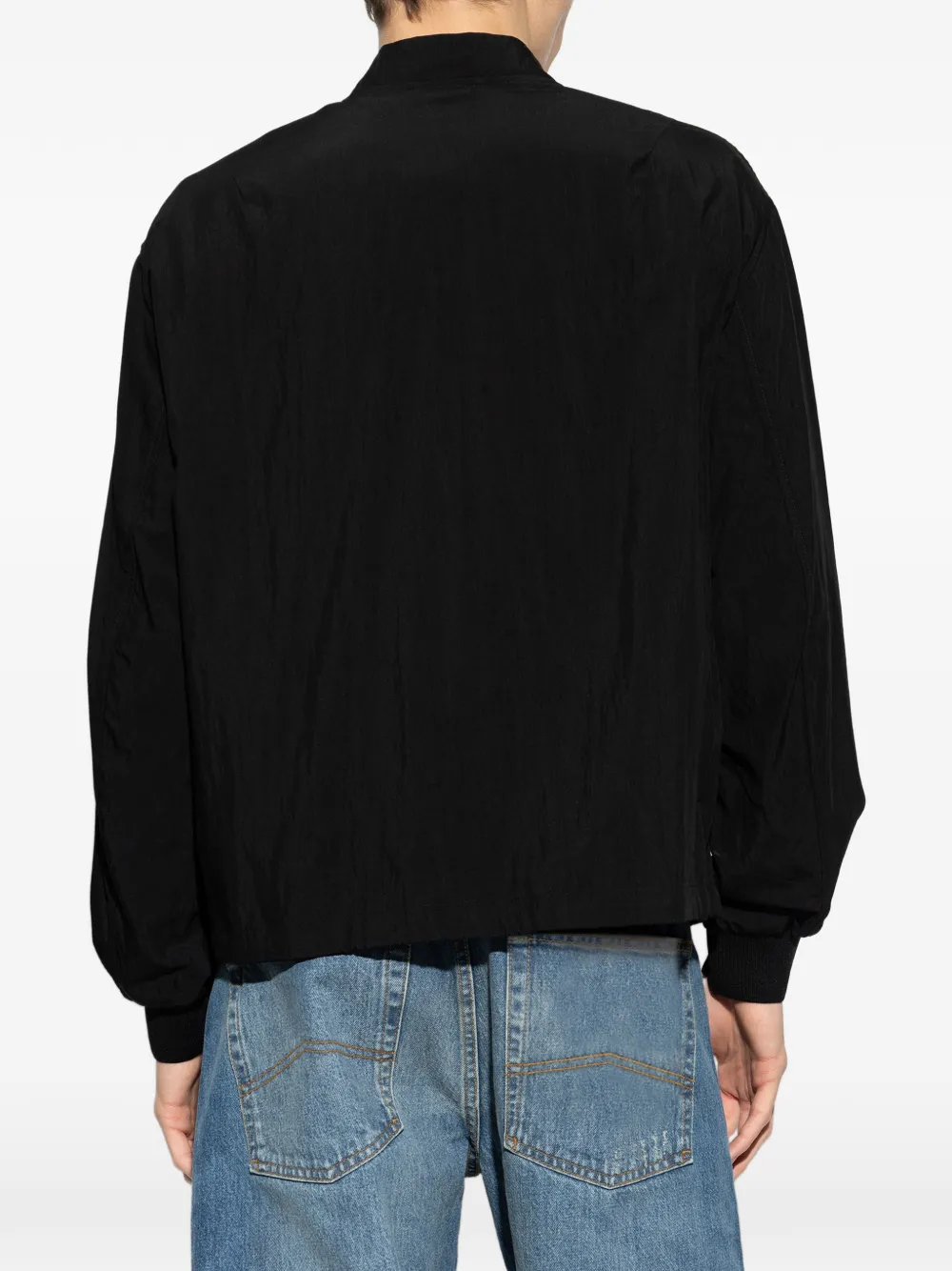 Emporio Armani Jack met geborduurd logo en rits Zwart