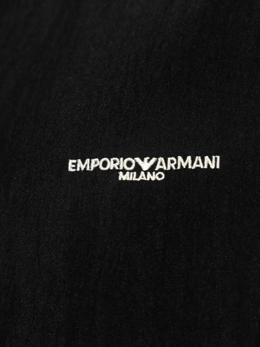 Emporio Armani Jack met geborduurd logo en rits Zwart