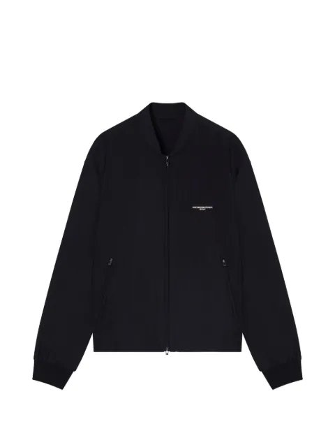 Emporio Armani logo-embroidered zip-up jacket