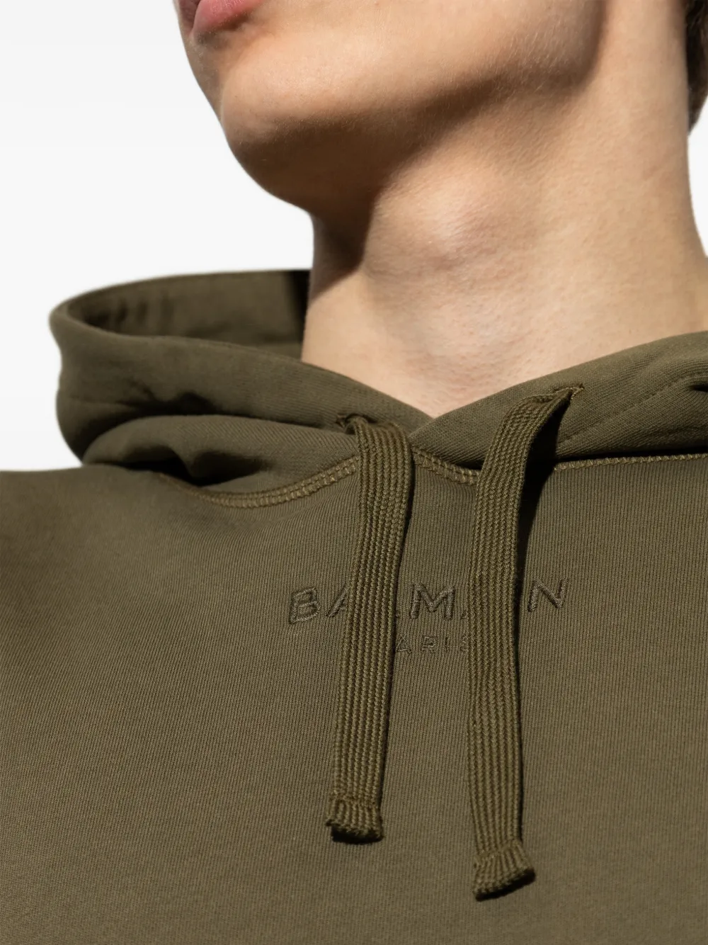 Balmain Hoodie met geborduurd logo Groen