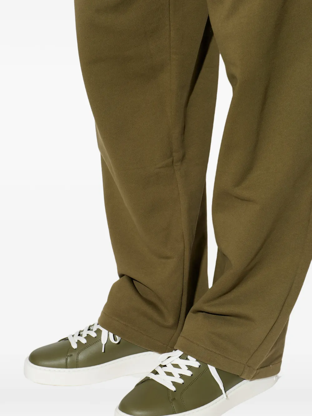 Balmain B-Court logo-detail leather sneakers Groen