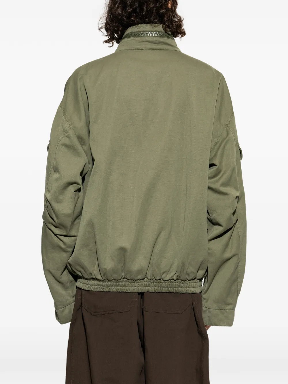 Balmain Jack met meerdere zakken en hoge hals Groen