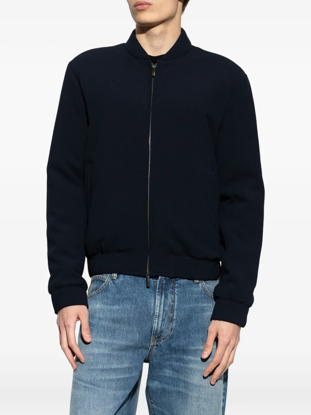 Emporio Armani Bomberjack met rits Blauw