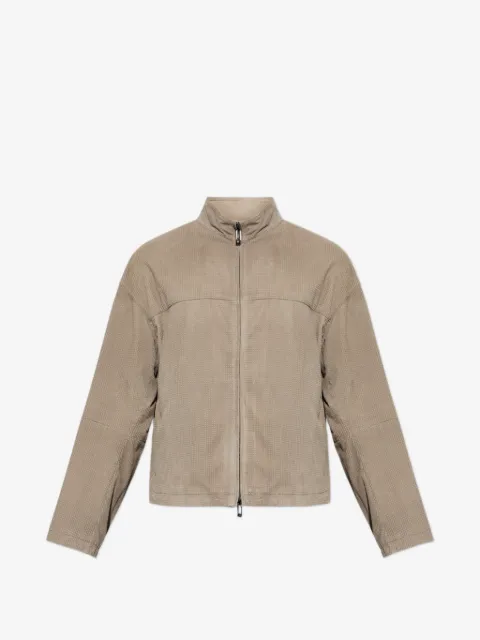 Emporio Armani perforated suede jacket