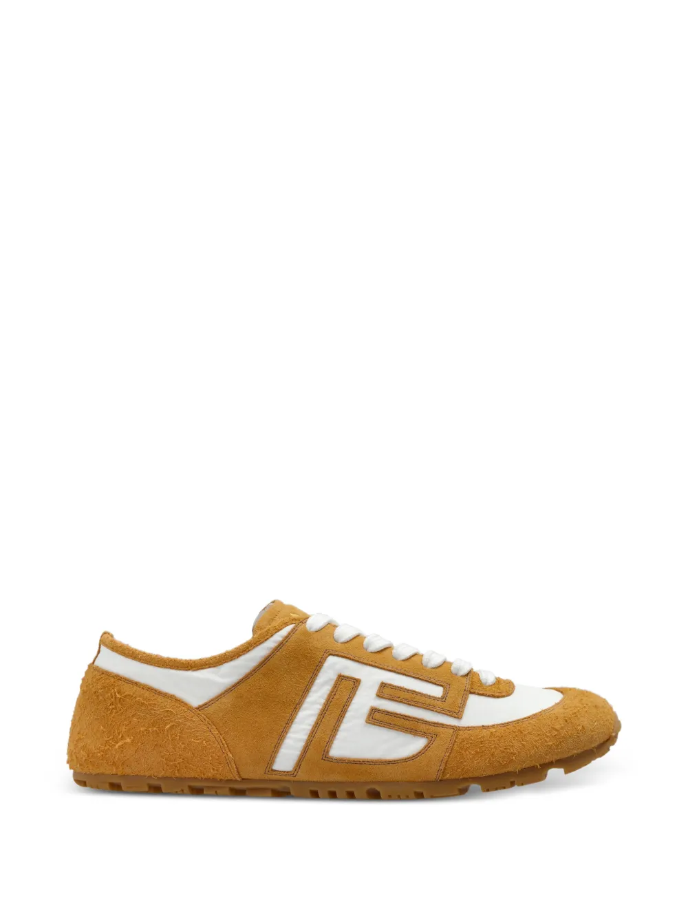 Balmain Racer 45 suede-panel sneakers - Gelb