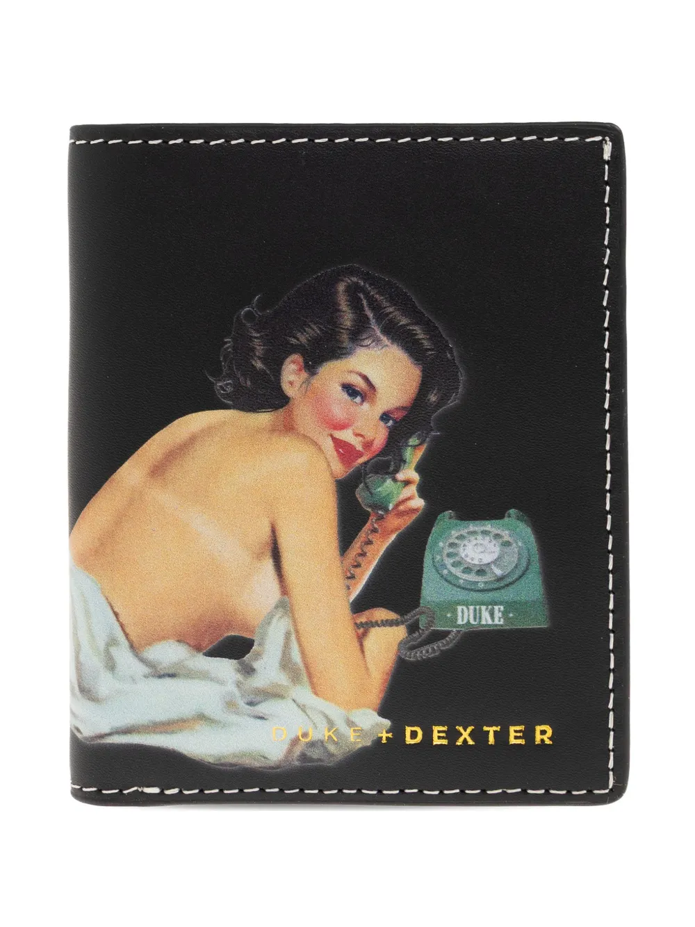 DUKE & DEXTER pin-up print cardholder - Nero