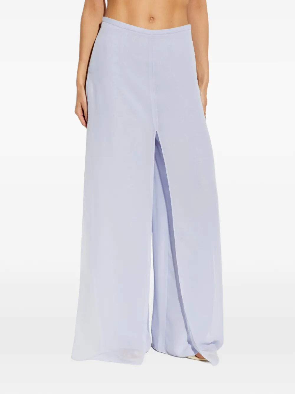 Emporio Armani Gelaagde broek met split Paars