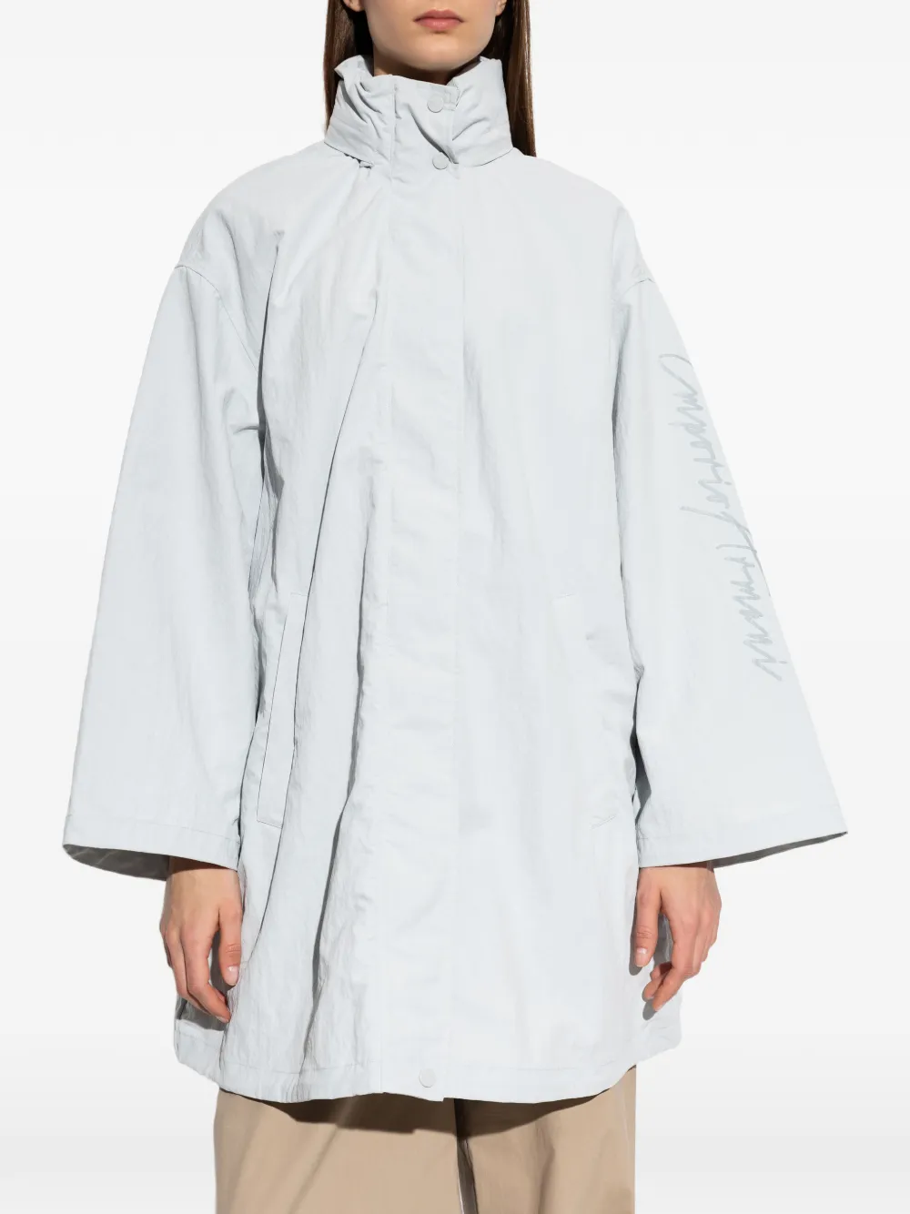 Emporio Armani Jas met hoge hals Blauw