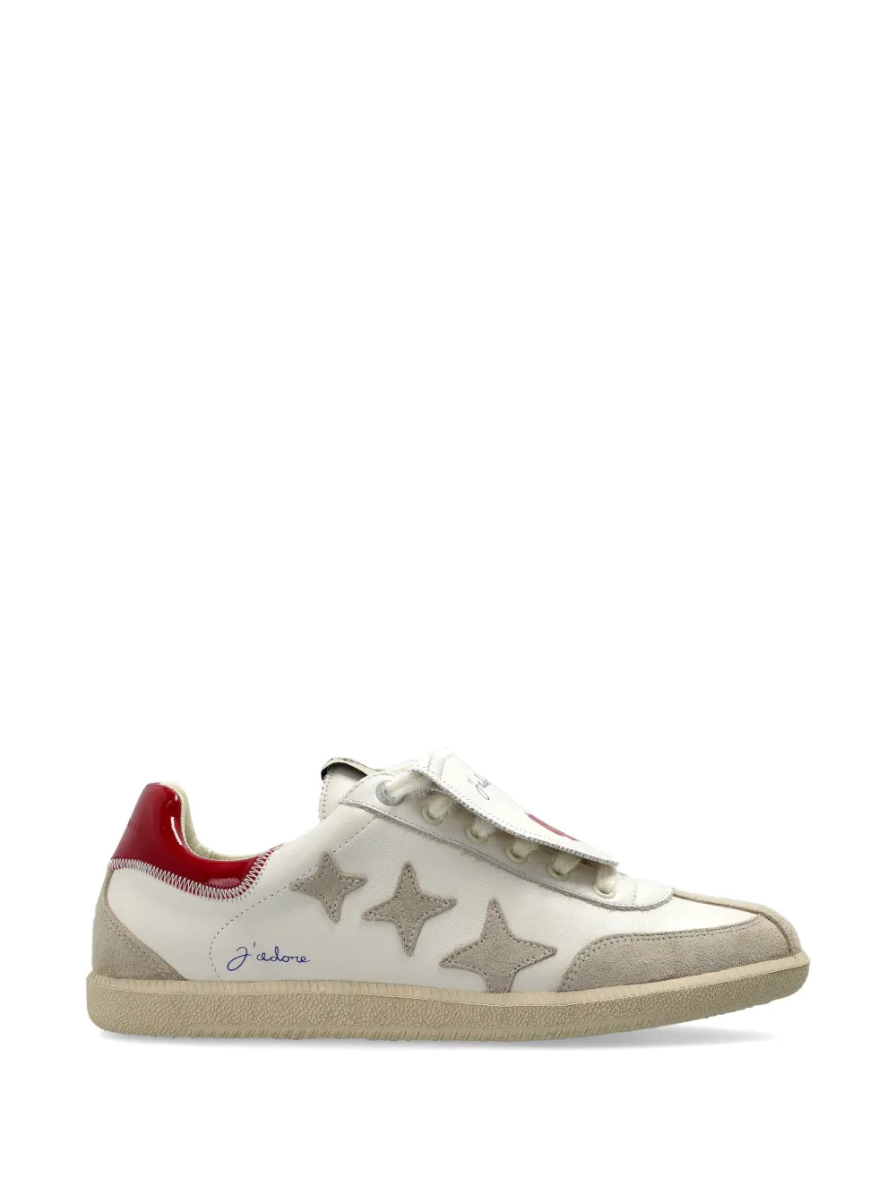 DUKE & DEXTER Plus Duke Kiss star-patch sneakers - Toni neutri