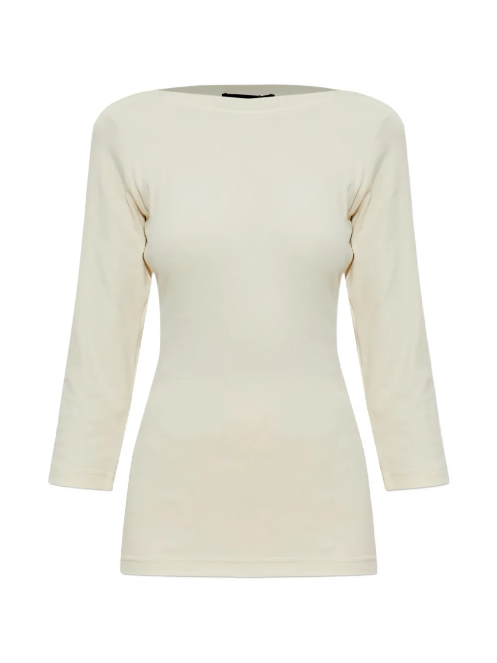 Fabiana Filippi three-quarter sleeve boat-neck top - Nude