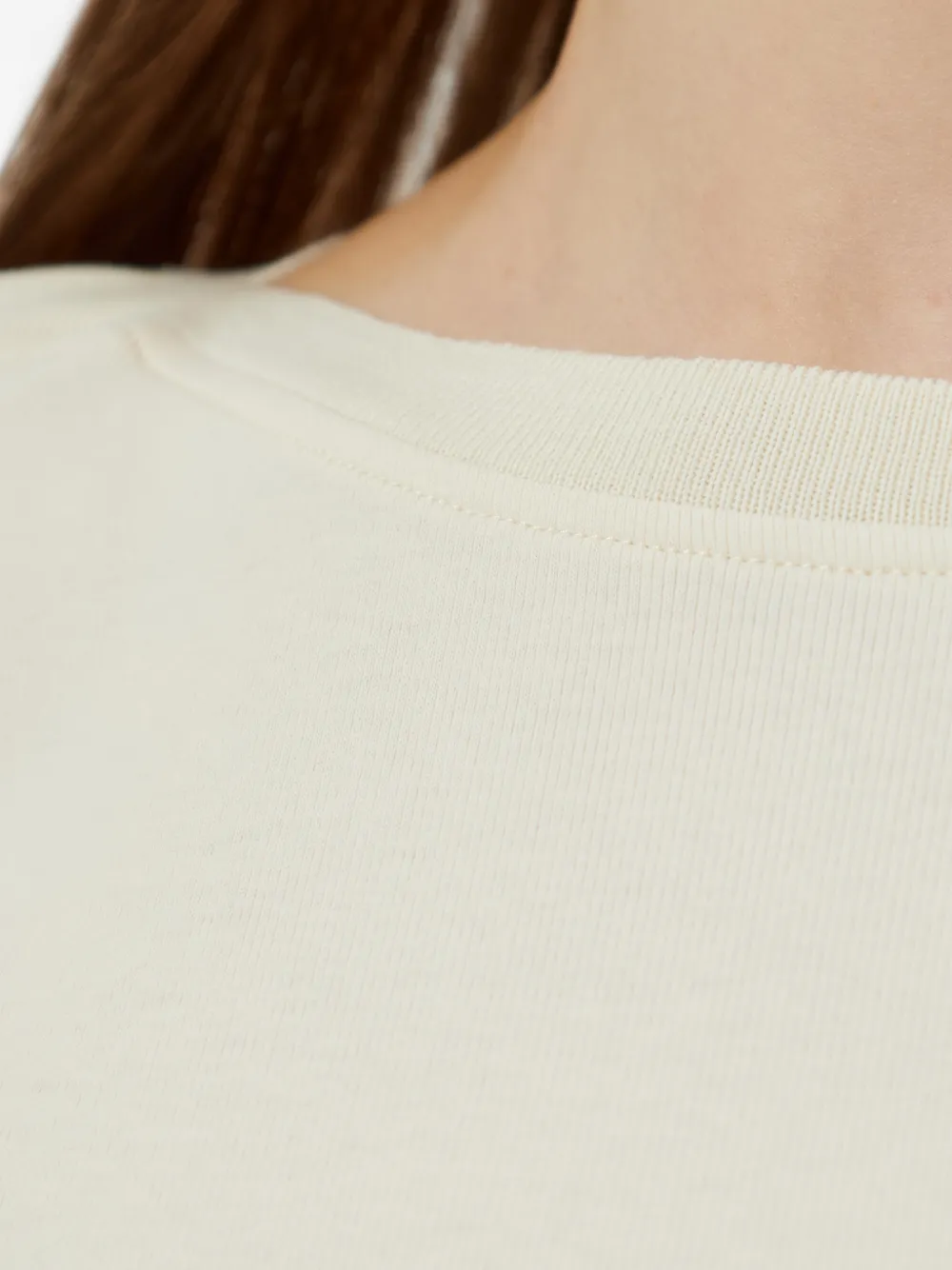Fabiana Filippi Top met cropped mouwen en boothals Beige