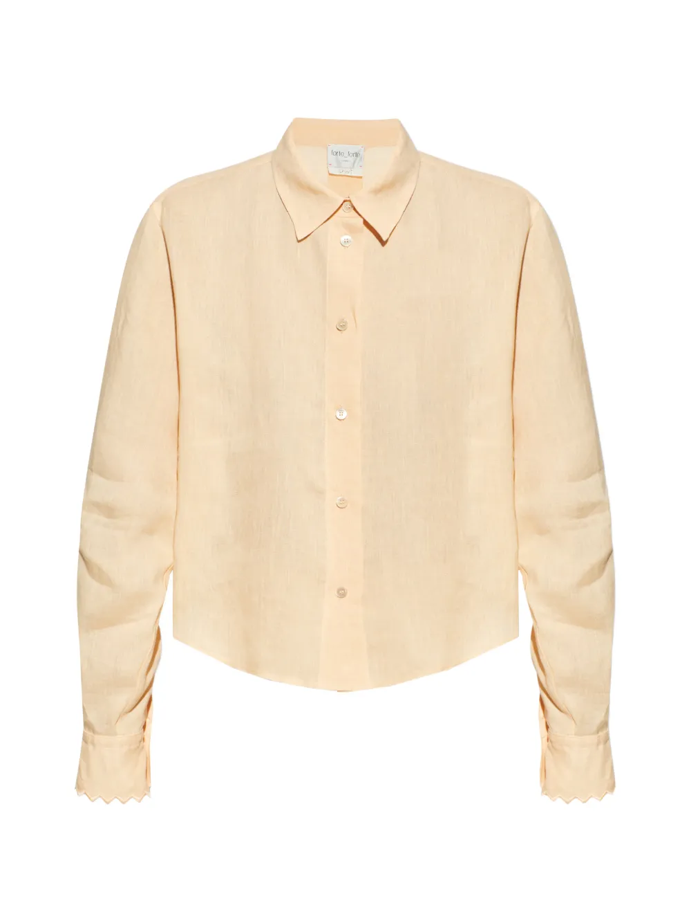Forte Forte scalloped-cuff linen shirt - Toni neutri