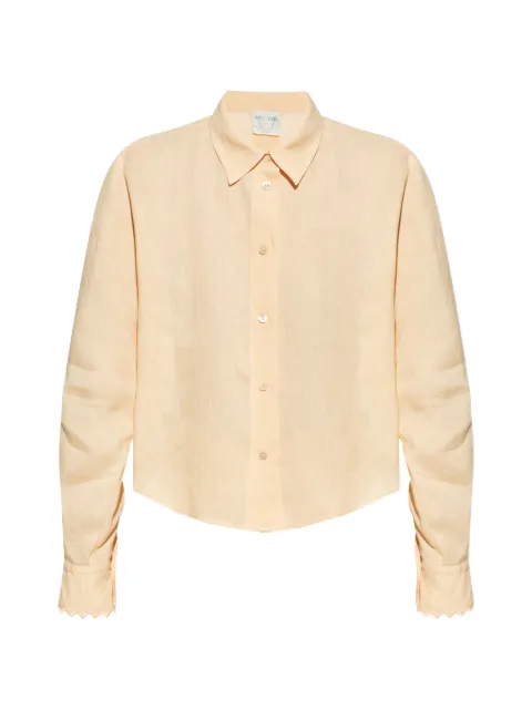 Forte Forte scalloped-cuff linen shirt