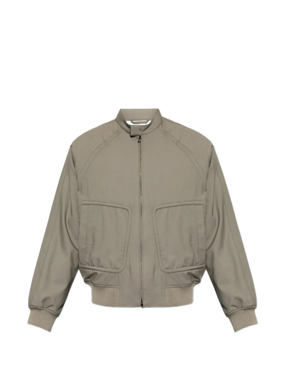 Emporio Armani zip-up virgin-wool jacket - Grigio