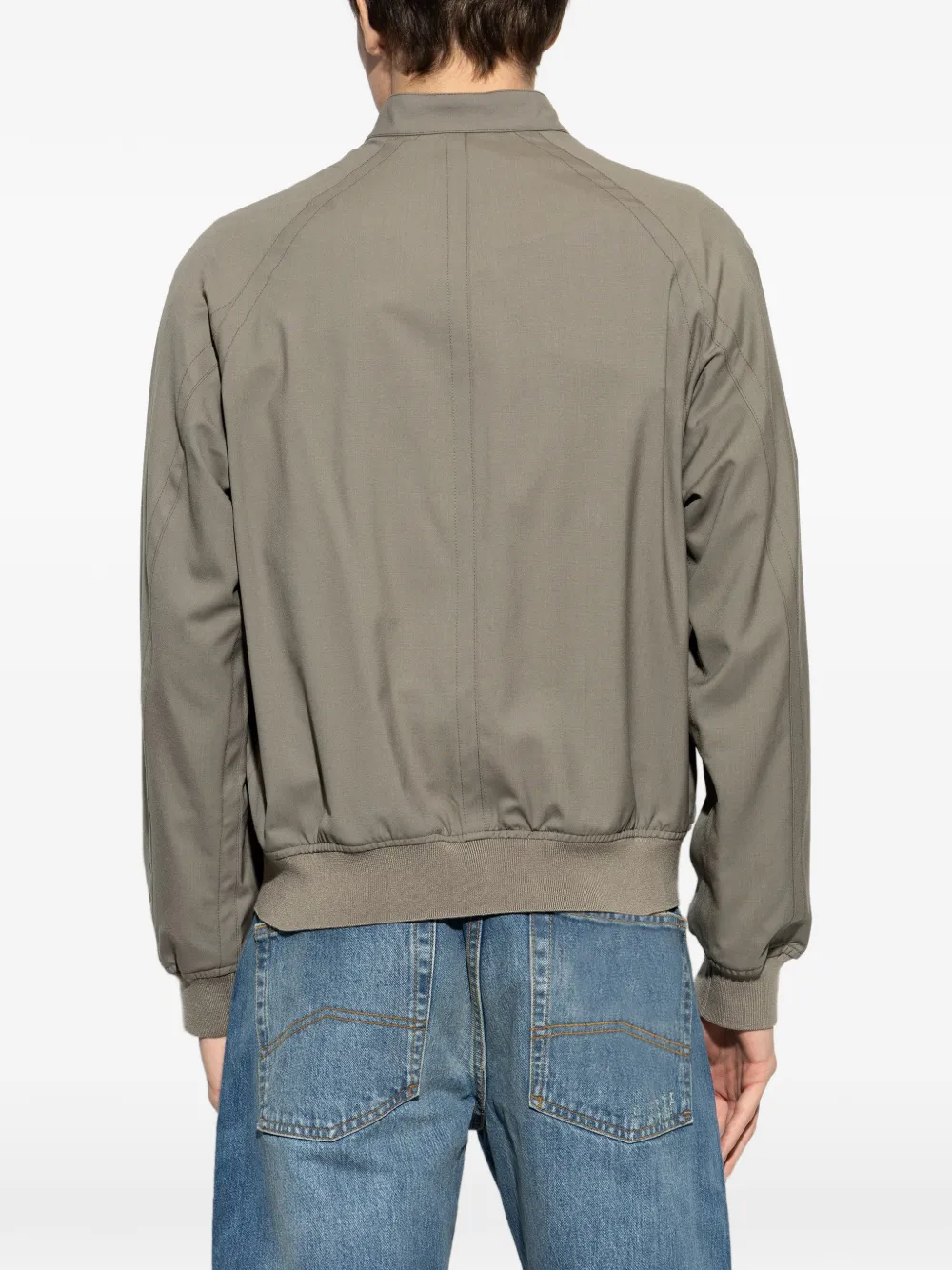 Emporio Armani Jack met rits van scheerwol Grijs