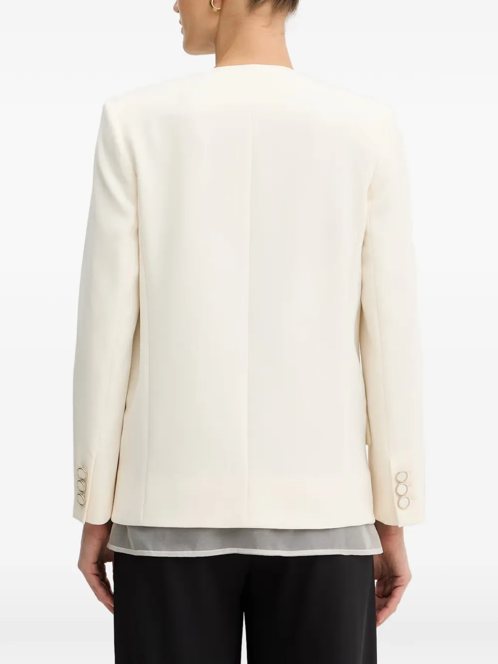 SIMONA CORSELLINI Cady blazer met organza detail Beige