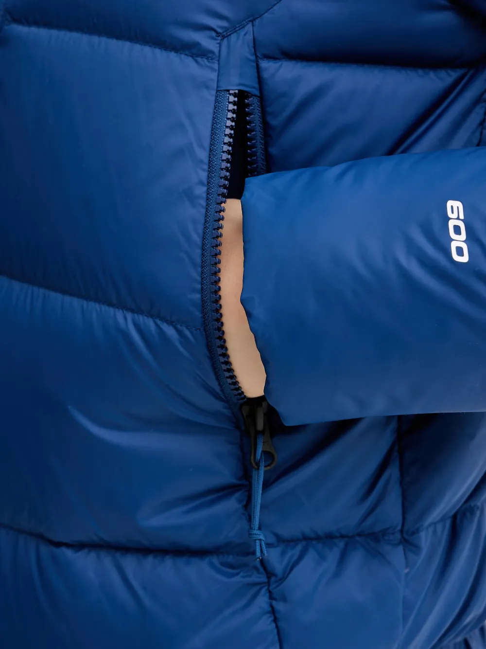 The North Face Hyalite gewatteerd donsjack met capuchon Blauw