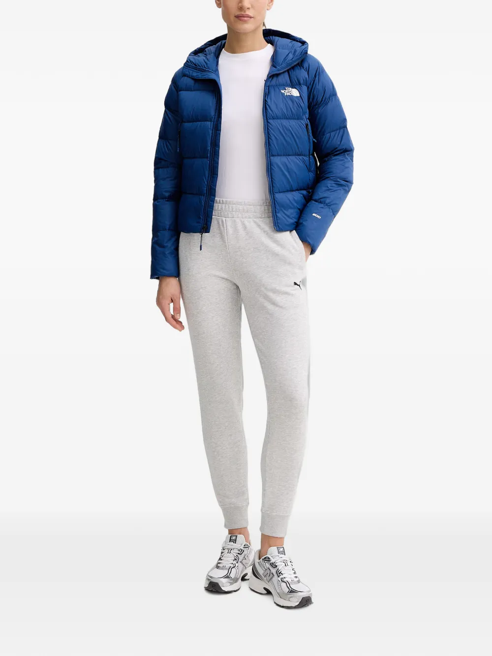 The North Face Hyalite gewatteerd donsjack met capuchon Blauw