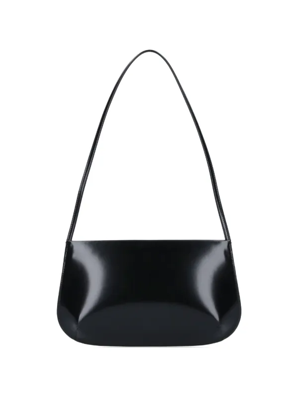 Fane Bra Leather Shoulder Bag in Black
