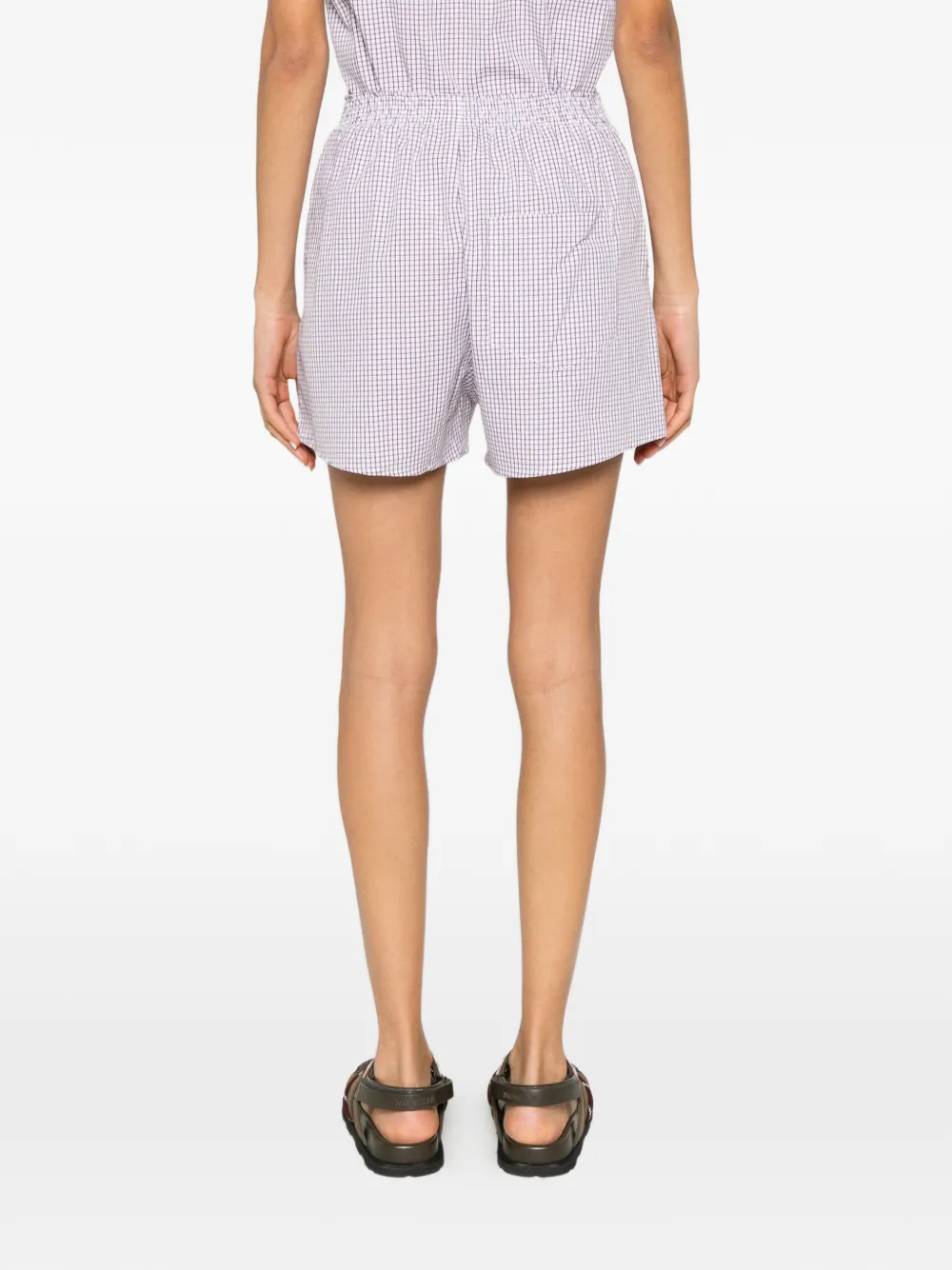 A.P.C. Geruite shorts Wit